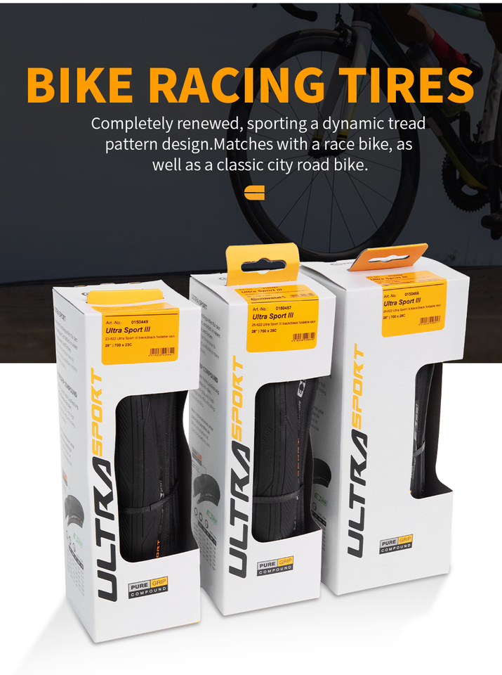 ULTRA SPORT III GRAND SPORT RACE Bicycle Tire 700x23C/25C/28C Suitable For Road Bicycle Vehicles Folding Anti-Puncture Tires