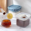 WORTHBUY Brown Sugar Storage Container Airtight Sugar Saver Plastic Sealed Sugar Storage Box With Spoon Food Storage Jar Tank 2