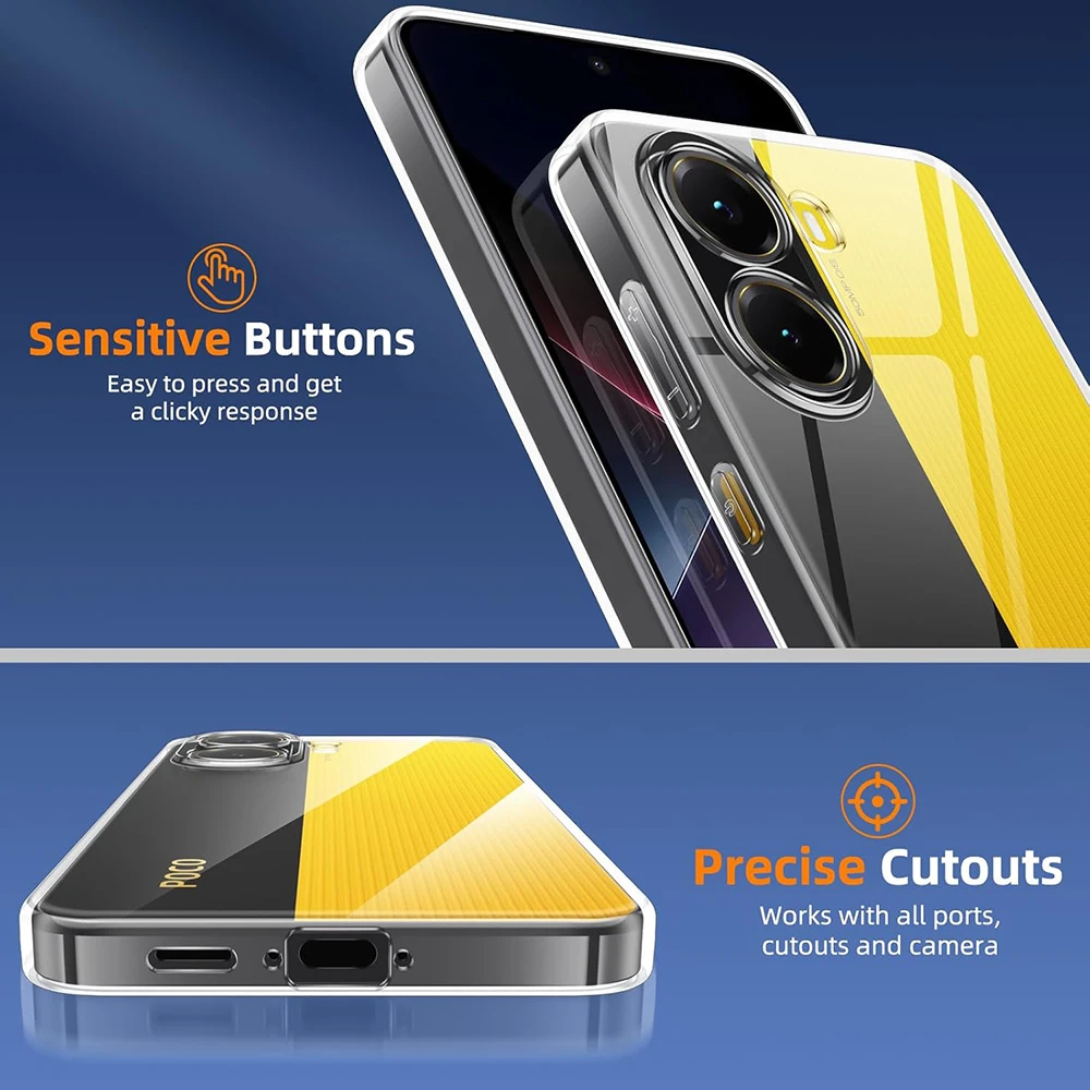 Clear Shockproof Silicone Phone Case