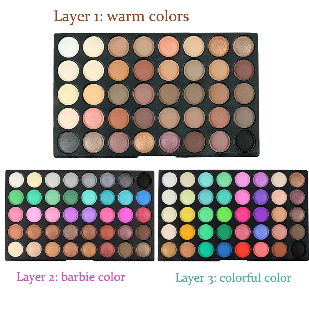 Eye shadow 120 color makeup set matte and pearlescent dual texture waterproof long lasting non smudged eye makeup tool