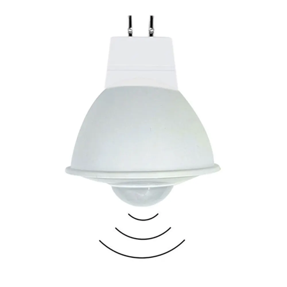 Human Infrared Sensor Light Bulb MR16 GU5.3 LED 2 Pin 4W 12V AC DC