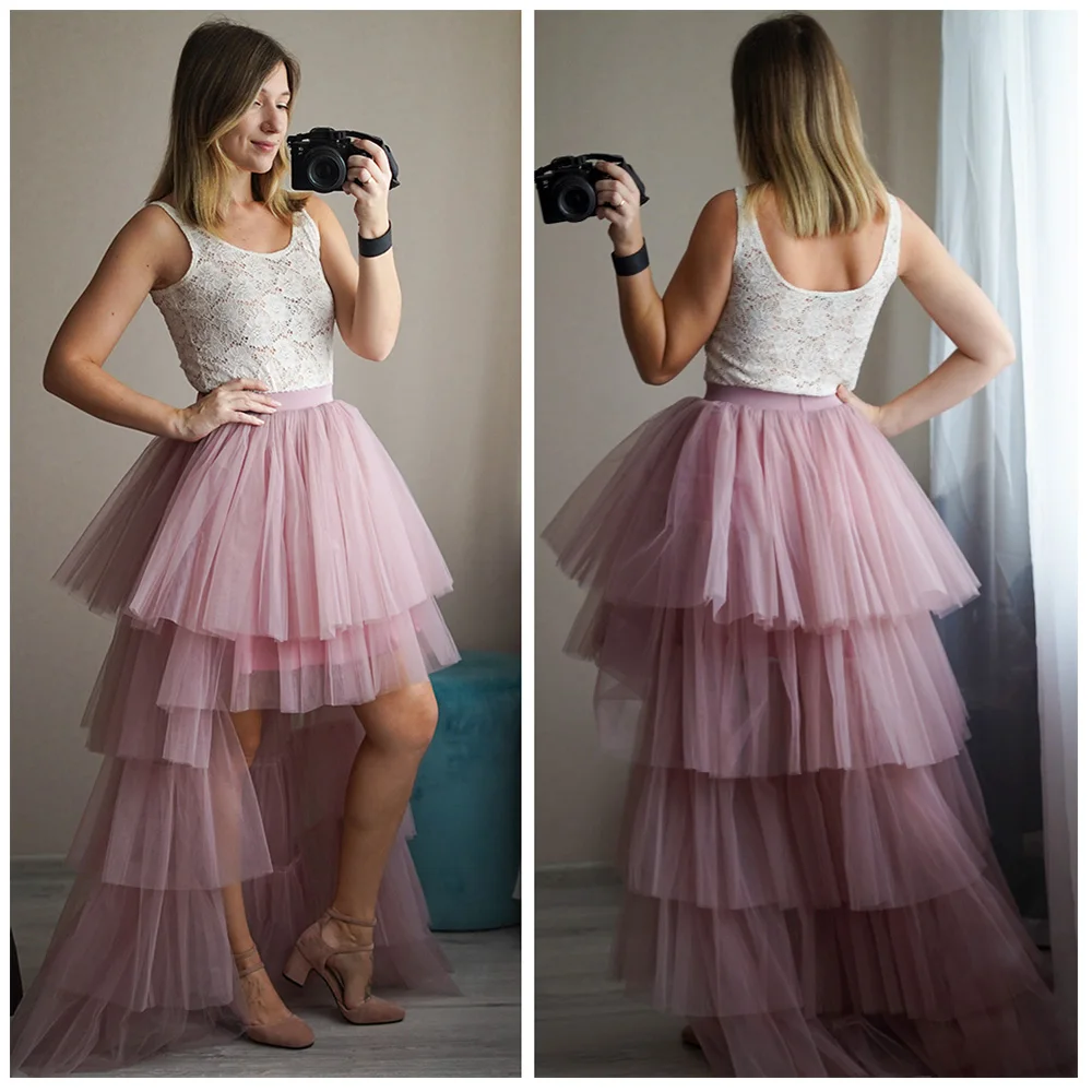 ゴシックロングスカート女性のための黒のチュールスカート