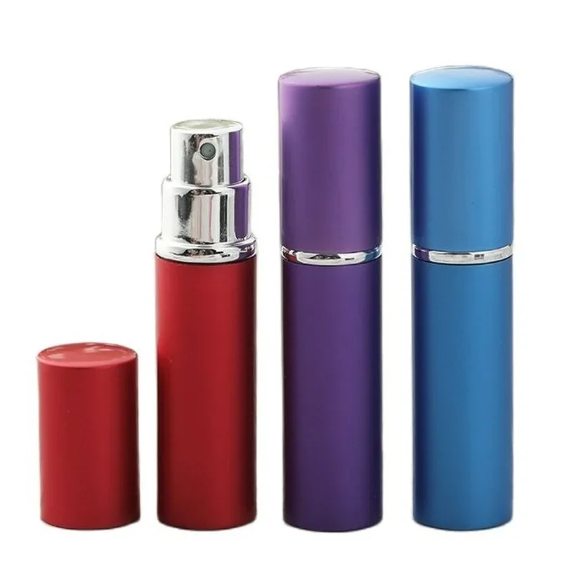 Portable Refillable Perfume Bottle With Atomizer Empty Aluminum Parfume Case Container Spray Bottle 5ml Travel