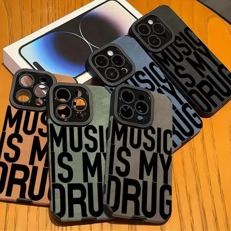 Shockproof 'Music Is My Drug' Phone Case - Premium Protective Cover