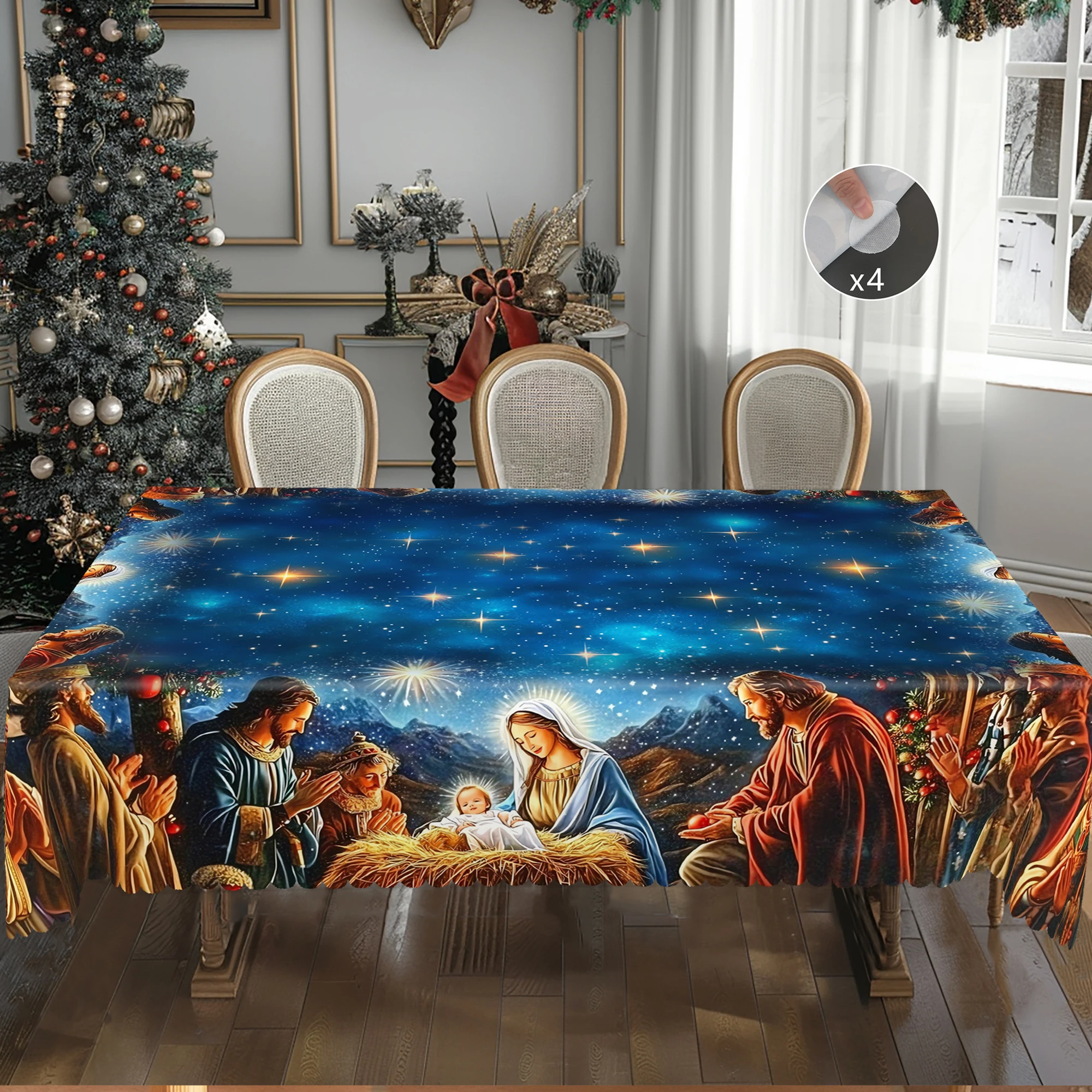 Merry Christmas Printed Tablecloth