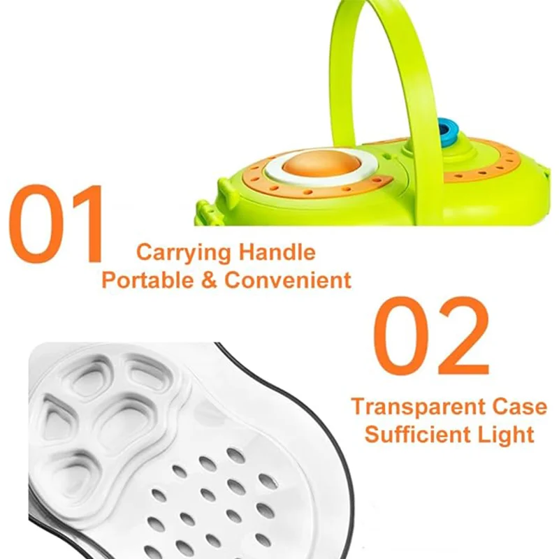 Insect Observation Cabin Portable Science Experiment Explorer Box LED Light Outdoor Bug Butterfly Catcher Container Toys ForKidS 3