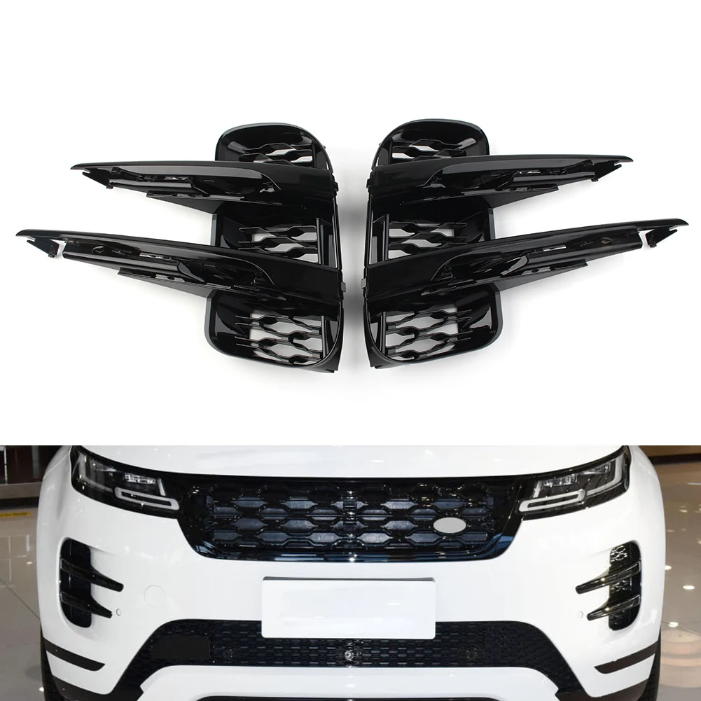 

1 Pair Gloss Black Car Front Bumper Grille For Land Rover Range Rover Evoque 2019 2020 2021 2022 LR114729 LR114728