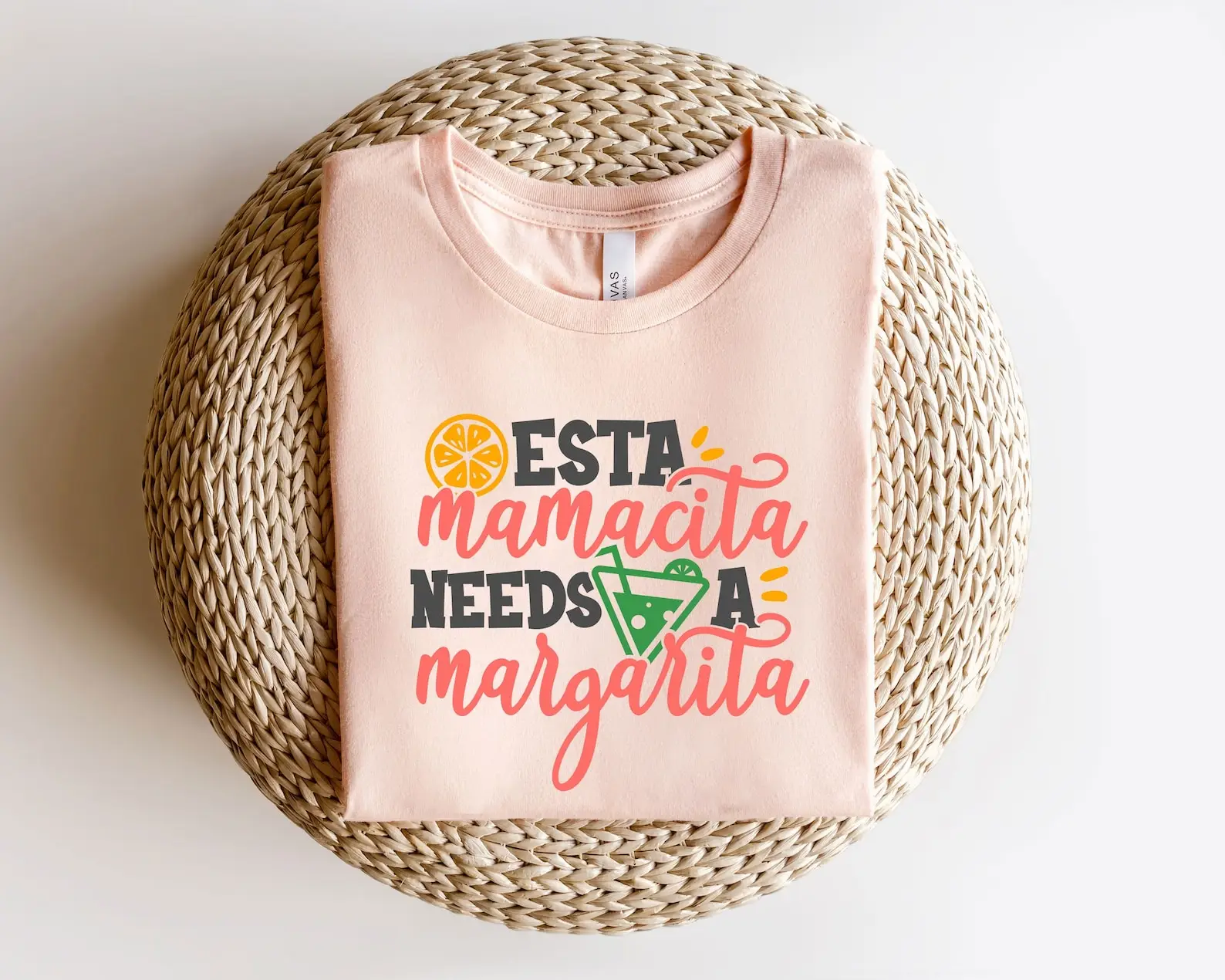

Esta Mamacita Needs A Margarita Shirt Cute Summer Shirts Vacation T-Shirts Funny Holiday Tees Girls Trip