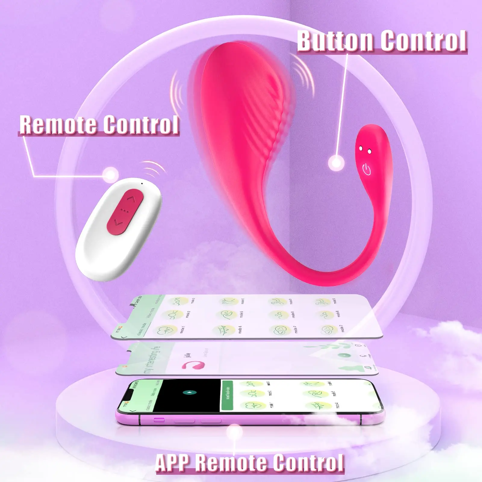 Clitoral Stimulator Adult Sex Toy App Remote Control Vibrator-Couple Sex Toy Wearable Panties Egg Vibrator Suitable for Women Lo