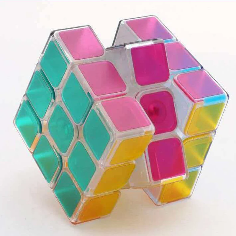 Clear 3x3x3 Speed Cube for Stress Relief and Focus
