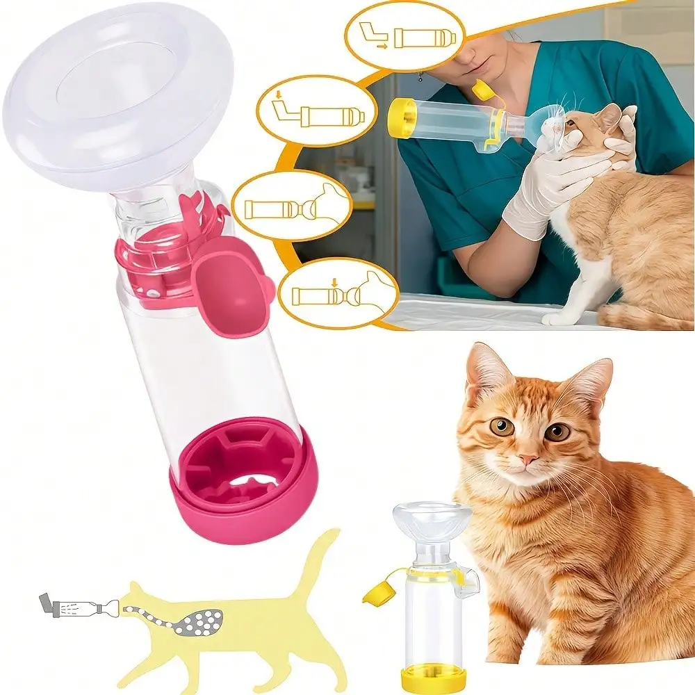부드러운 실리콘 마스크가 있는 고양이 모양 휴대용 분무기, 착용하기 편하고, 작은 크기로 집이나 외출 시 사용하기 쉽고, 세척도 간편합니다.