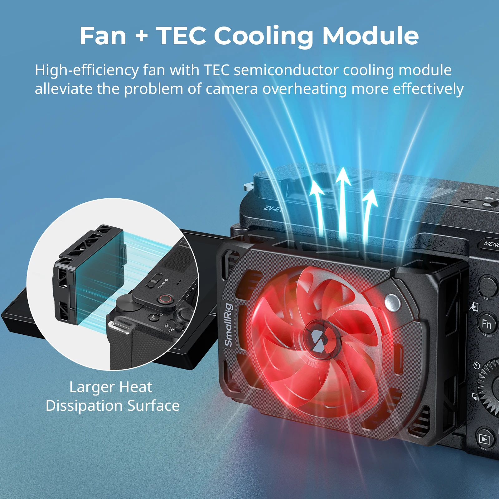 SmallRig TEC Cooling Fan for Sony ZV-E1/ZV-E10/ZV-1/A7 IV/A7S III/A7C/A7C II/A7CR/A6700/FX3/FX30 5152