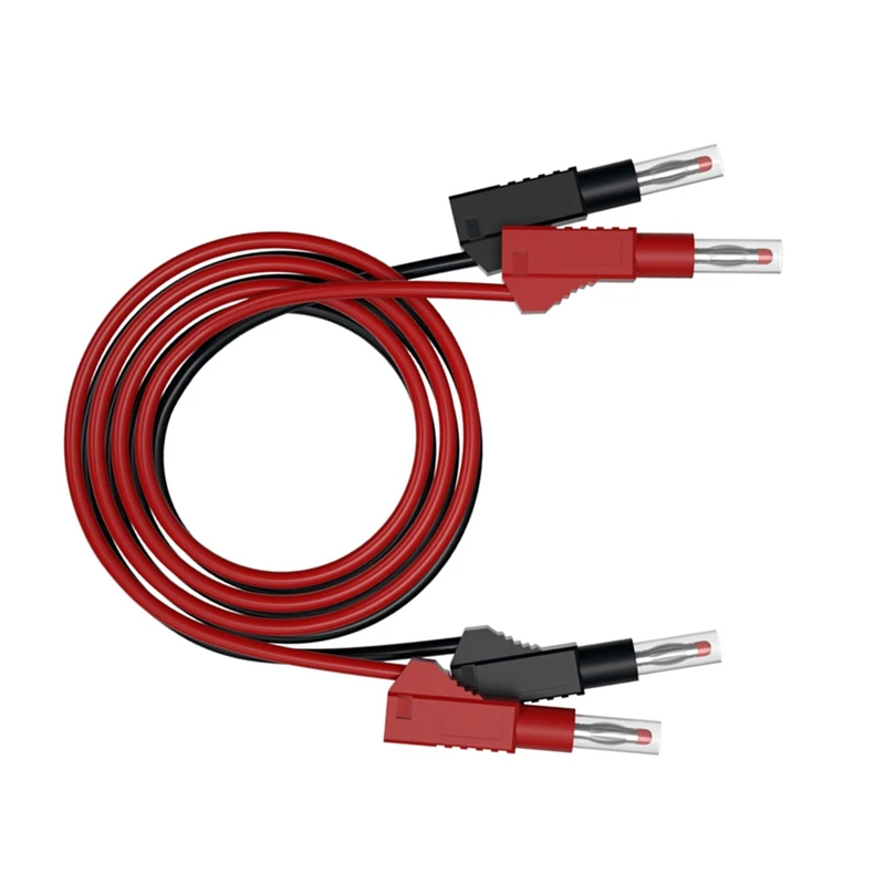 Electrical Test Leads 2Pcs Multi-Meter Cable Jumper Wire 4Mm Banana Plug Red Black