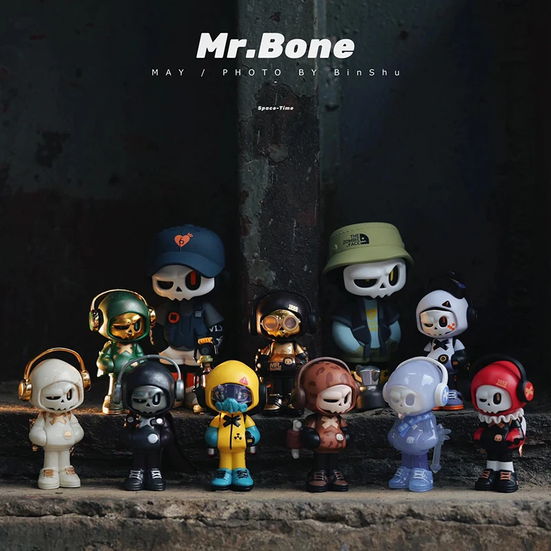 

Mr.bone Mini 2 Generation Times Travel Series Action Figure Mini Model Skeleton Figure Model Doll Mystery Gift Cartoon Decor Toy