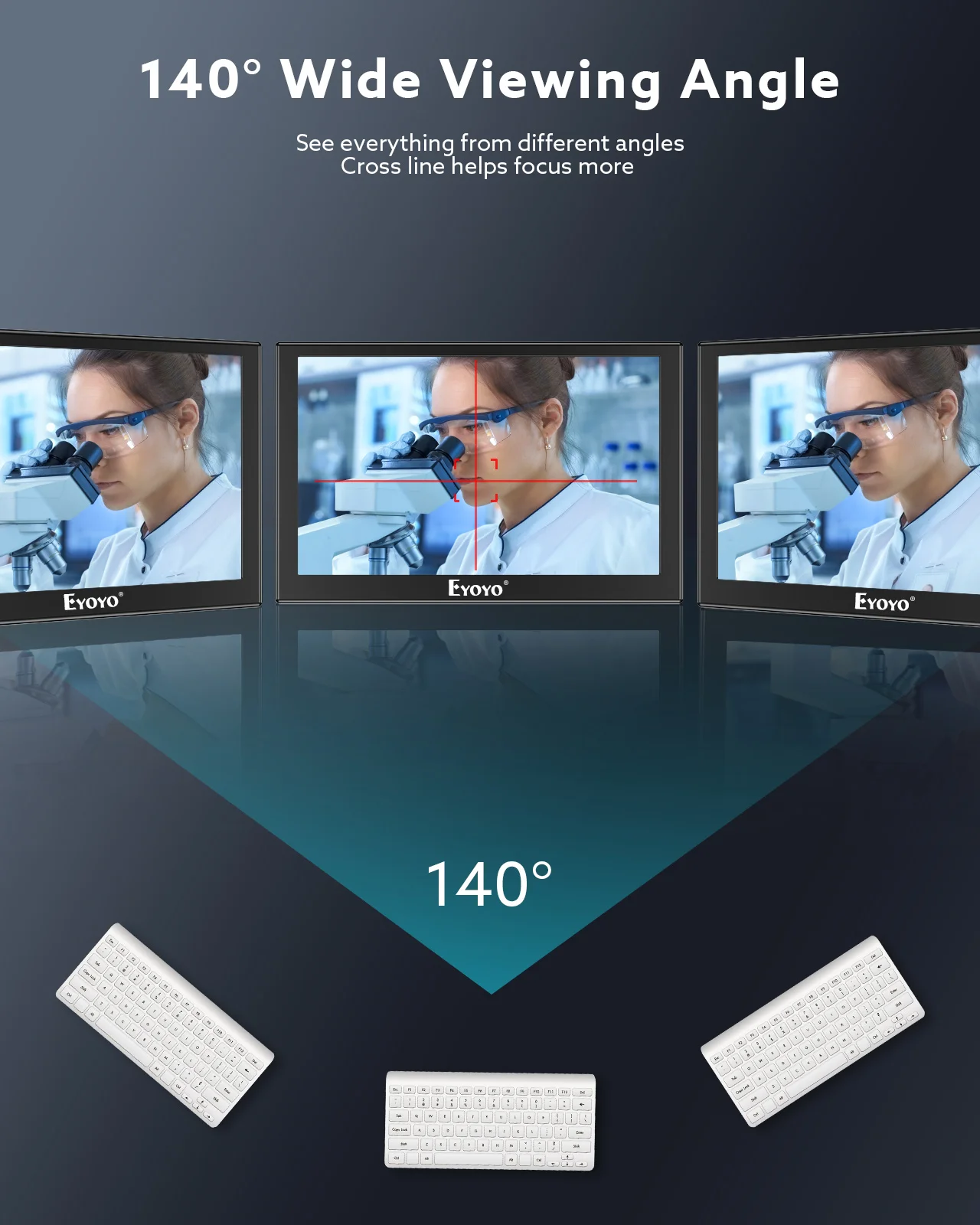 Eyoyo ̴  ޴ HDMI , VGA BNC Ʈ, IPS ȭ, Ȩ ,  ,  ڵ ĸ麸 ÷, 5 ġ