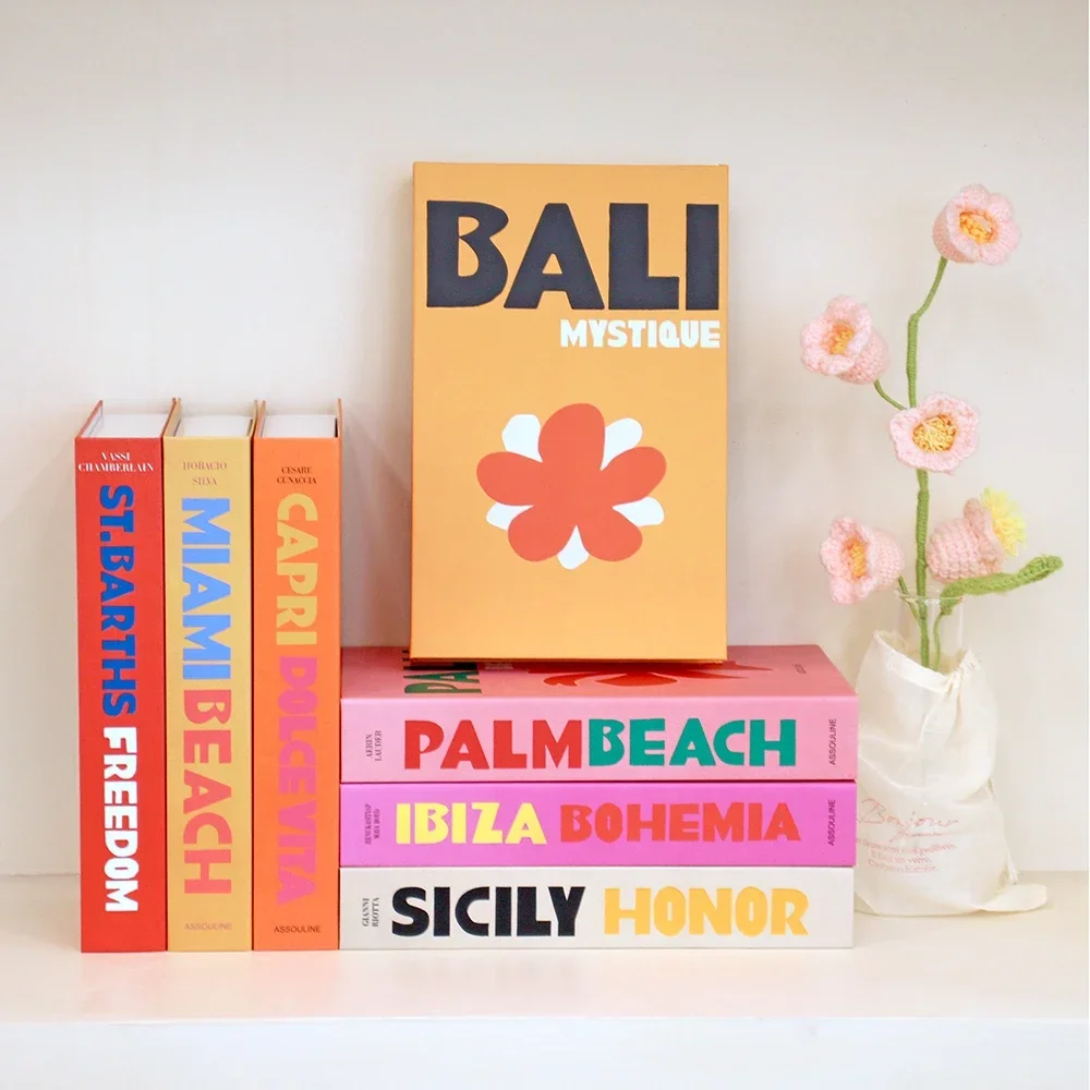Travel Series Fake Book Decoration Coffee Table Living Room Fashion Prop Books IBIZA CAPRI