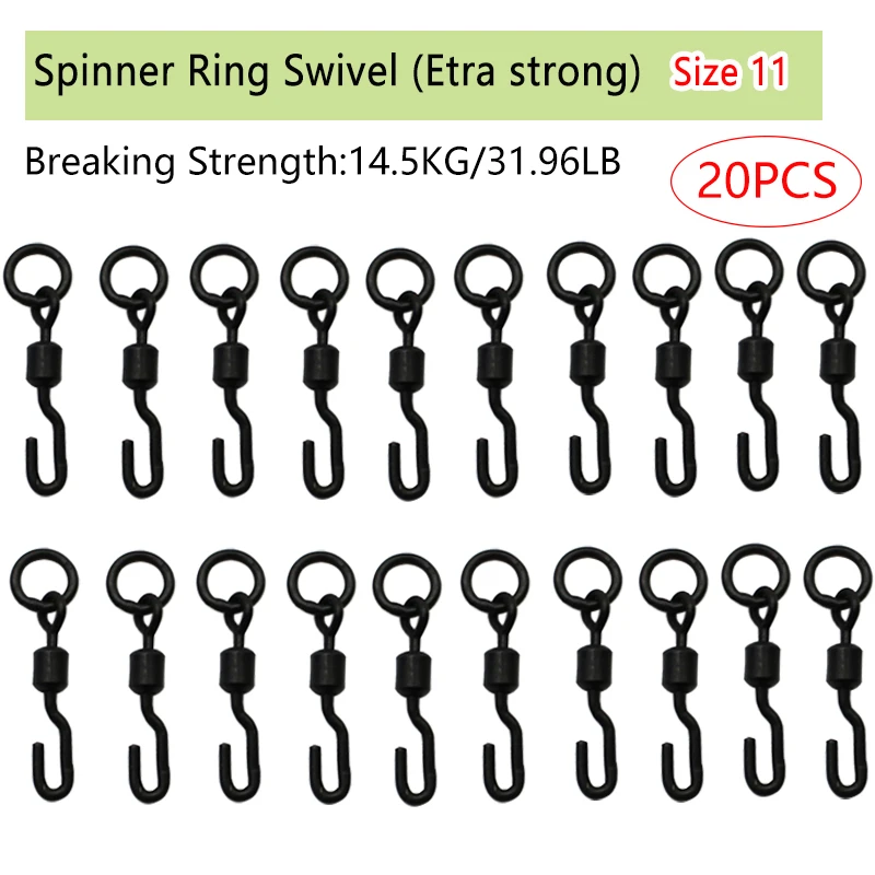 10x Cebo Tornillo Giratorio Con Anillo Giratorio Carpa 15 Mm | Envío Gratis