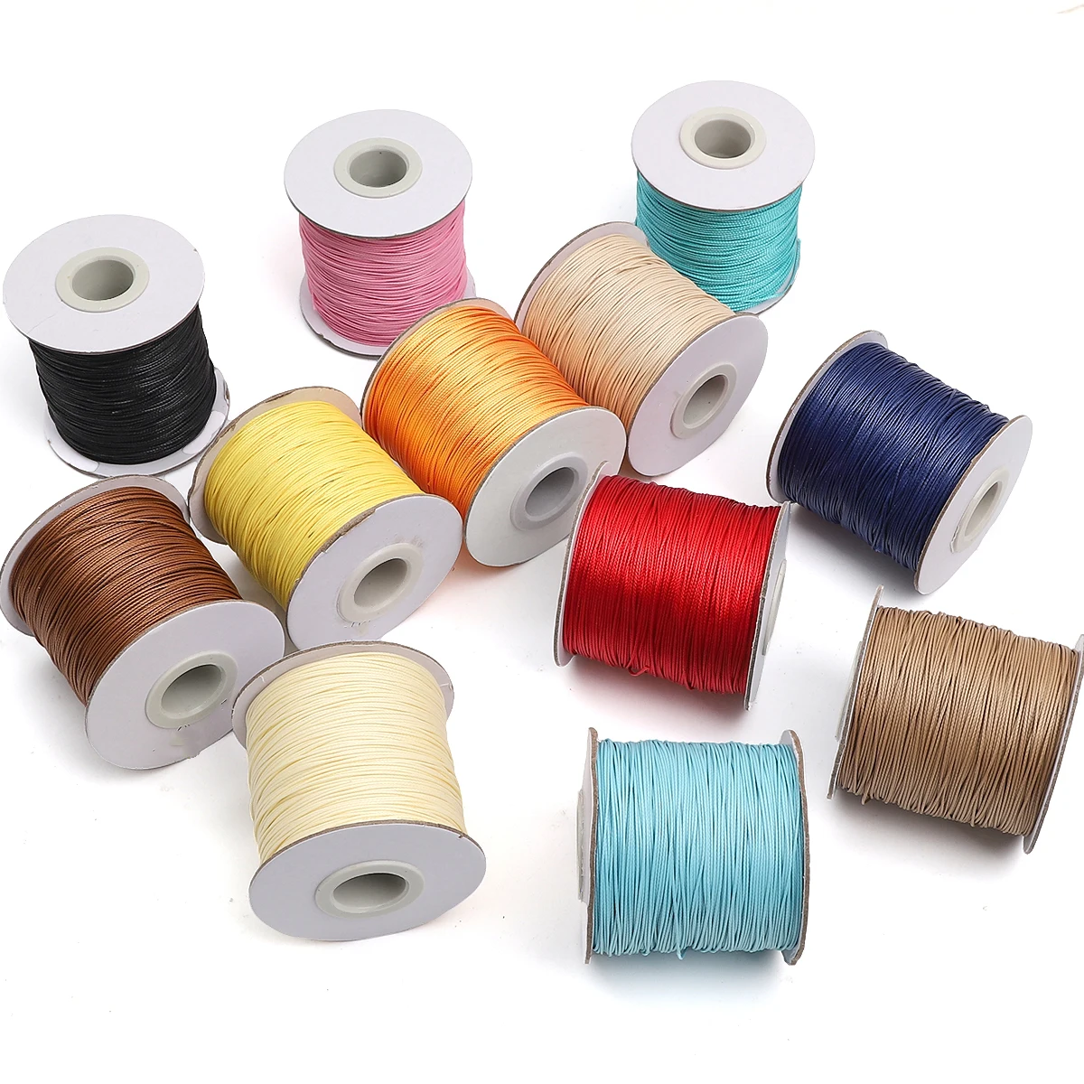 10m/lot Korean Waxed Cotton Cord Waxed Thread Cord String Strap Necklace Rope Bead For DIY Bracelet For Jewelry Making Findings 3
