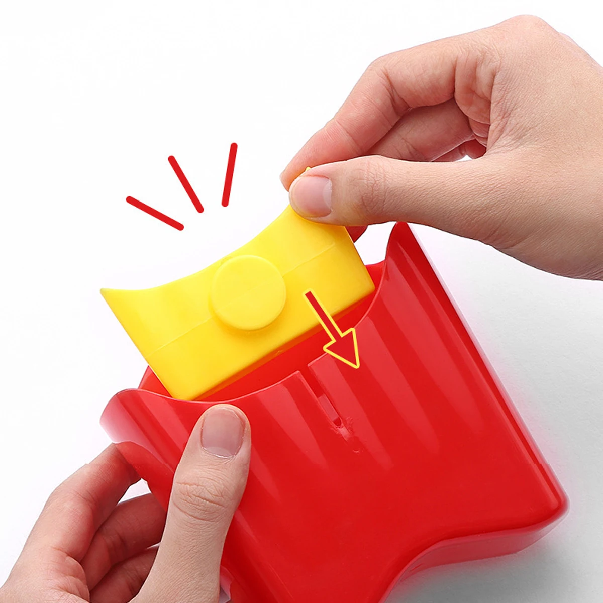 Popular Plastic French Fry Box reusable Removable French Fries Holder Food-Grade Storage Containers Square Snack Holder Camping 6