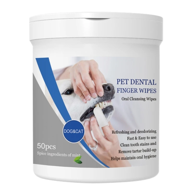 & Dog Dental Wipes Teeth Cleaning & Dental Care Tartar Remover For Teeth Pet Cleaning Wipes