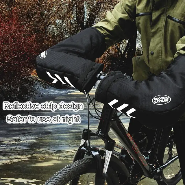 YUNVI Manchons d'hiver imperméables pour VTT, gants de guidon de