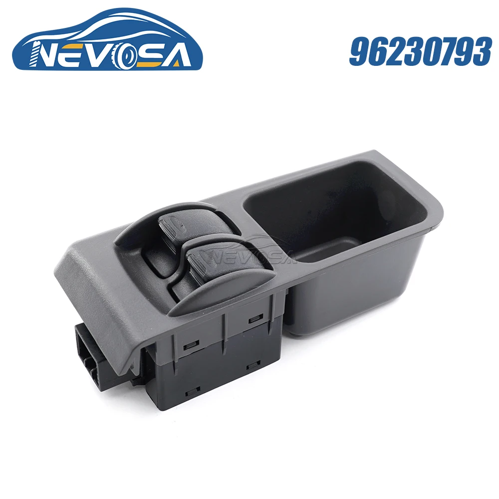 

NEVOSA 96230793 For Daewoo Lanos 6 Pins 2 Button LHD Front Left Side Car Window Lifter Control Switch Doulb Glass Lifter Button