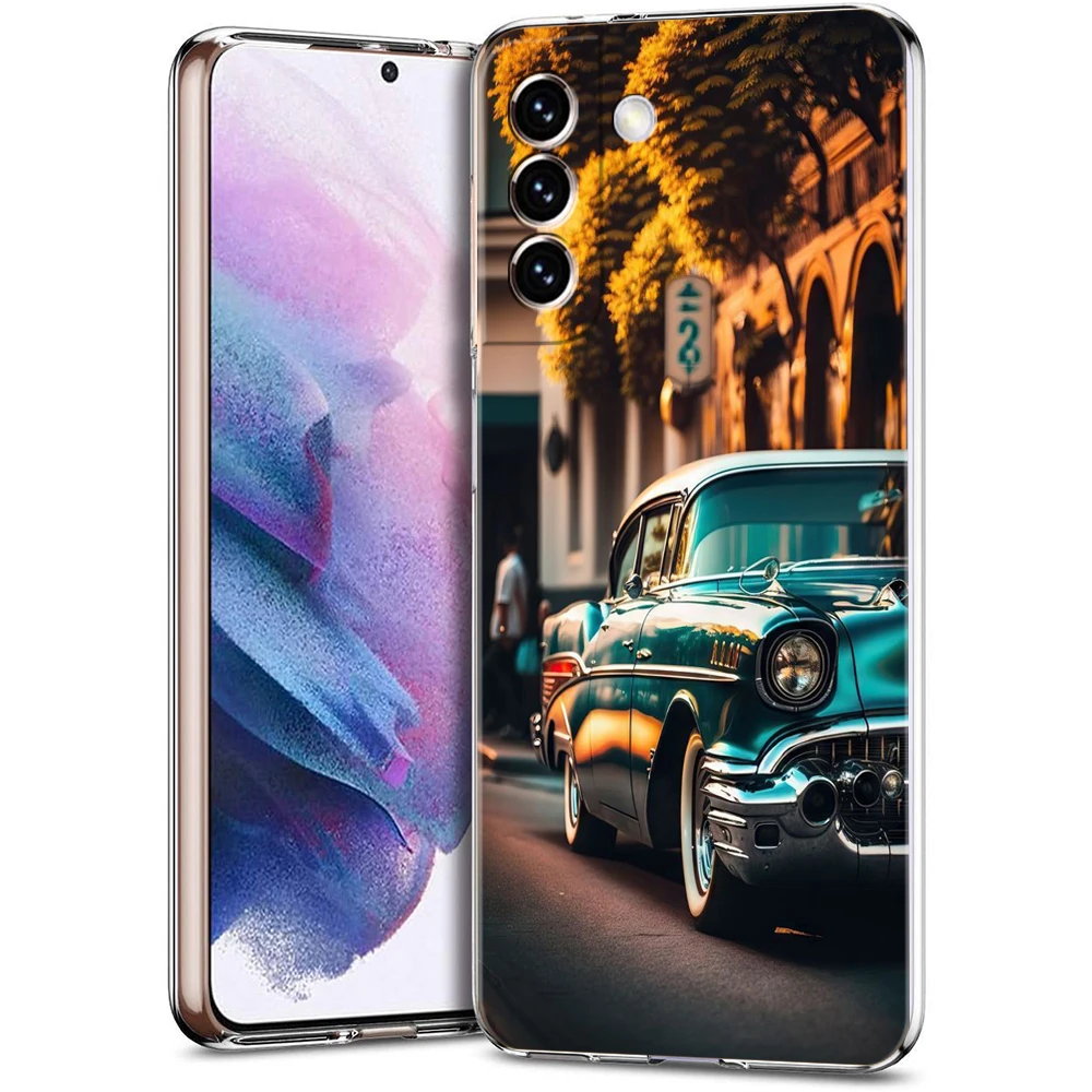 Classic Vintage Retro Car Design Soft Clear Phone Case
