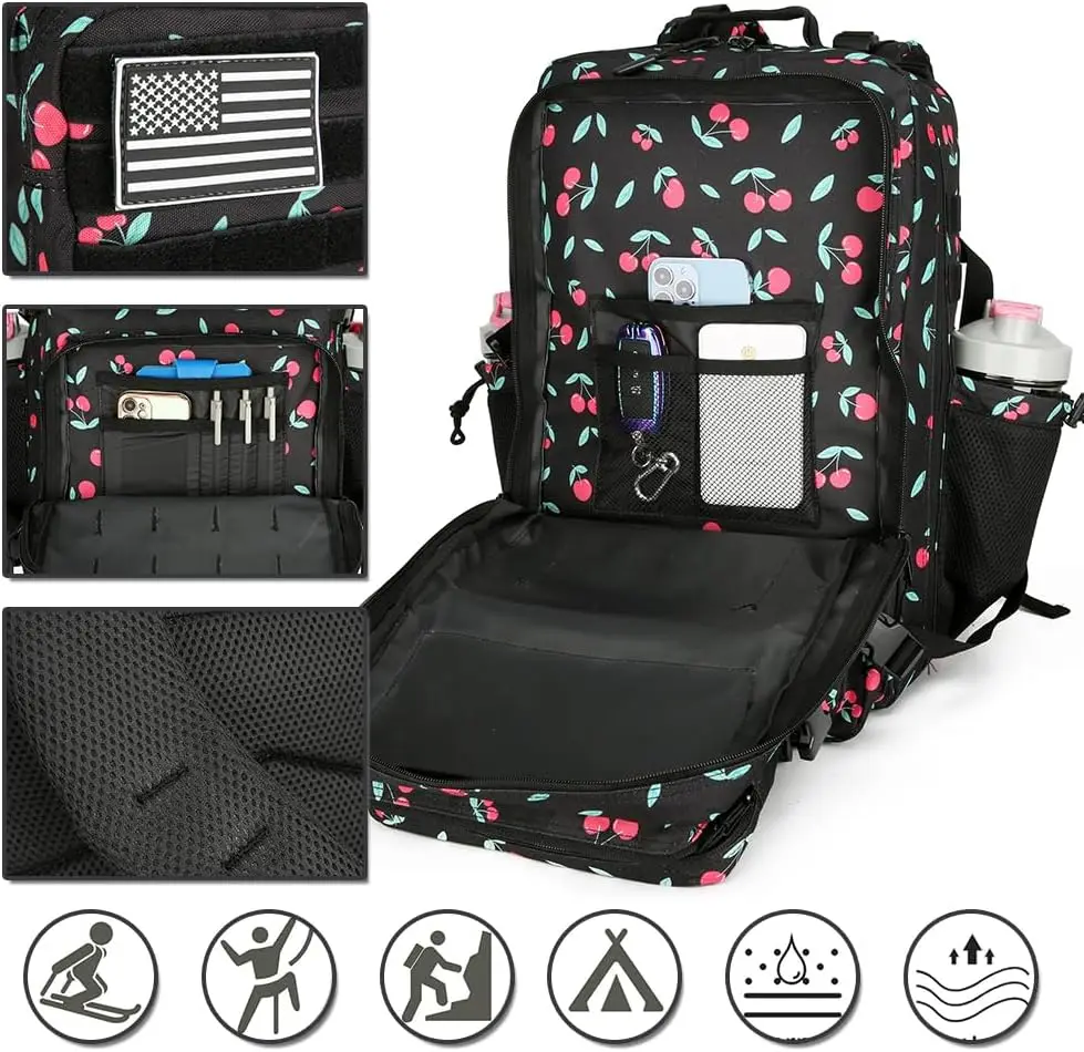 Tactical Backpack 45L 3P Bag Assault Backpack Outdoor 3 Days Travel Waterproof Climbing Rucksack Camping Hiking Hunting Mochila 4
