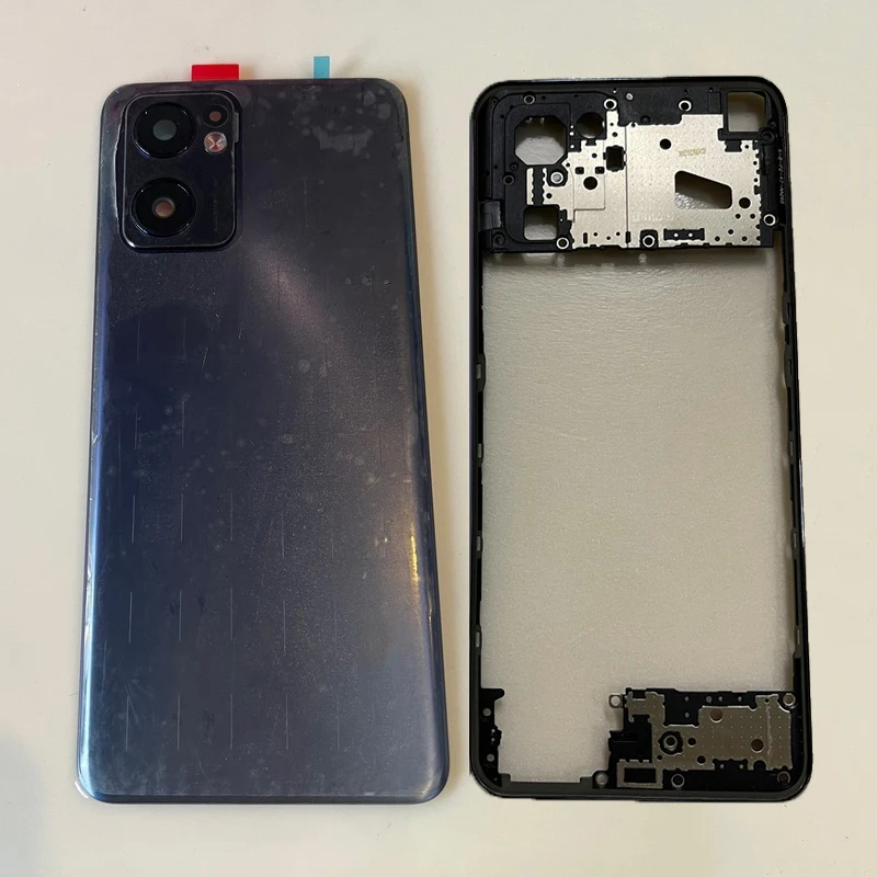 Original Back Cover For OPPO Reno 7 SE 5G Battery Cover+Middle Frame Rear Door Housing Case with Camera Frame lens Replace Parts