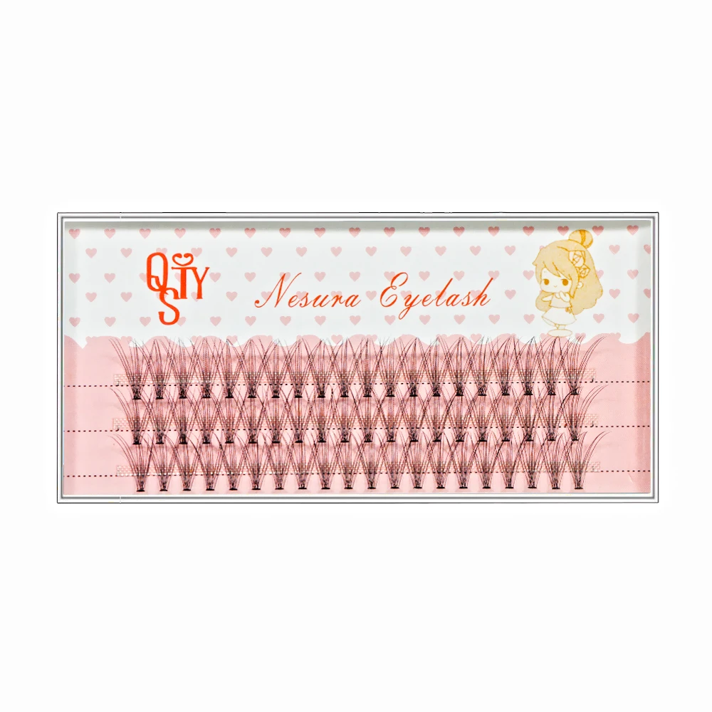 QSTY 60 Cluster 10D Natural Soft Mink Eyelash Individual Graft Eyelashes Extension False Lashes Makeup lash lift Grafting Cilias,eyelash extension,eyelash extensions,eyelash extension lashes,false eyelashes,fake eyelashes