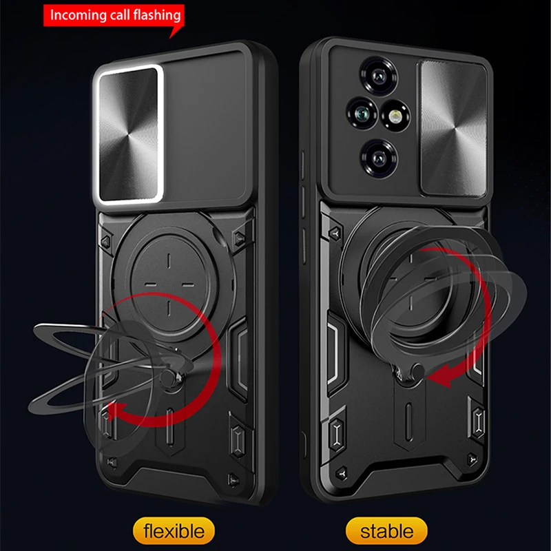 360° Rotating Metal Magnetic Car Holder Armor Phone Case