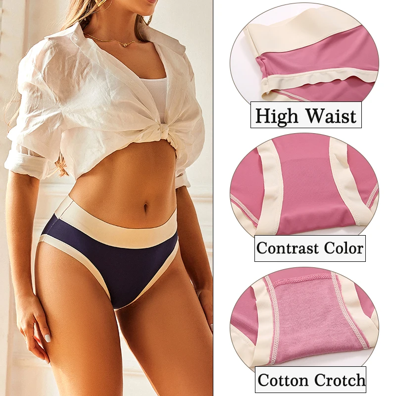 Cotton Panties For Women Waist Cross Design Sexy Underwear Intimates  Lingerie Female Panties Solid Color Briefs Soft Girls Panty