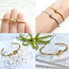 Trendy Round Circular Open Knot Cuff Bangle Bracelets For Women Elegant GoldColor Jewelry Noeud Armband Pulseiras 5