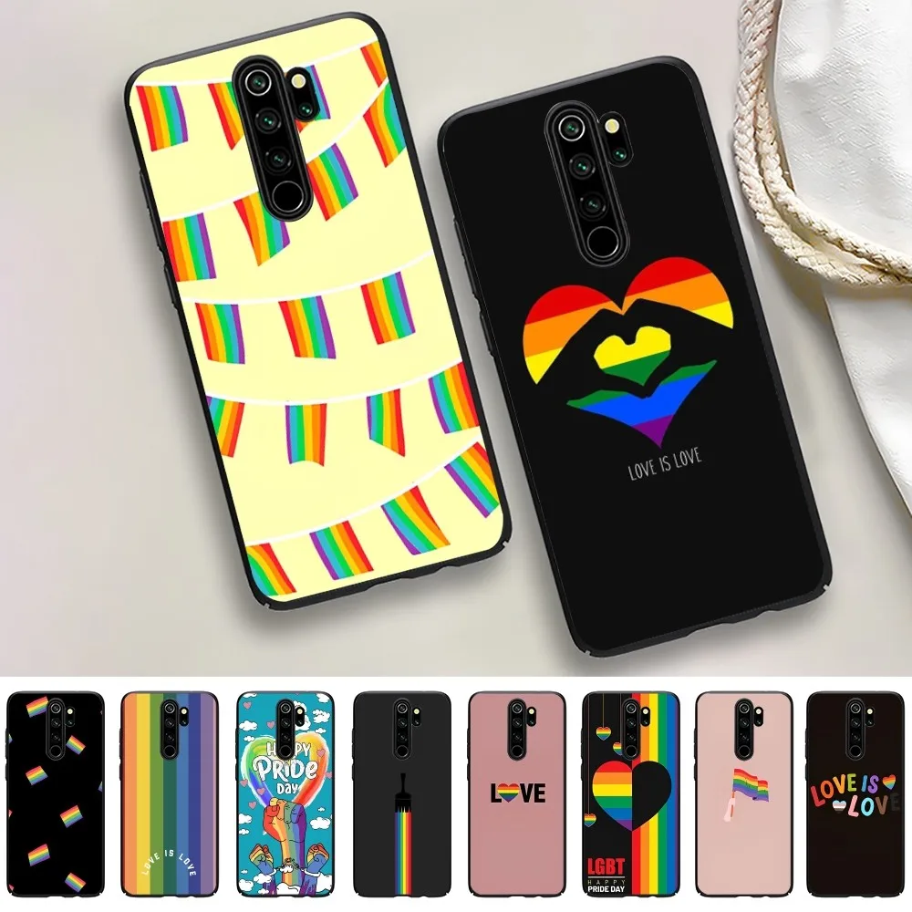 

love is love Rainbow Phone Case For Redmi 5 6 7 8 9 10 plus pro 6 7 8 9 A GO K20 K30 K40 pro plus F3 Fundas