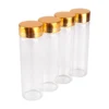 5pcs 50ml 30*100mm Spice Jars Glass bottle with Golden Caps Glass vessels Potion bottles Perfume Bottle for Wedding favors 5