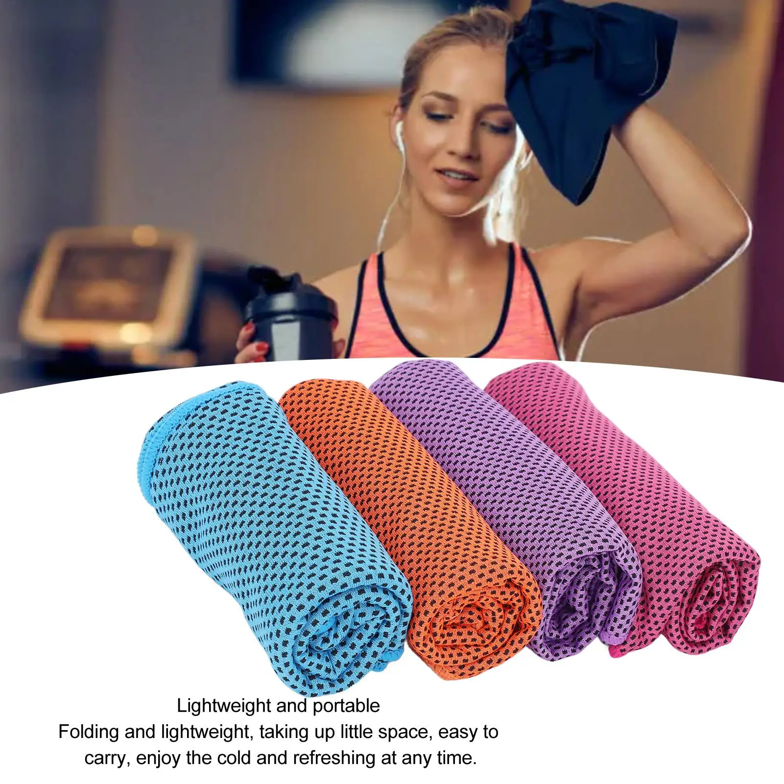 4pcs Cool Sports Towel Summer Cooling Sports Towel Microfiber Ice Breathable Chilly For Yoga Gym Camping Running