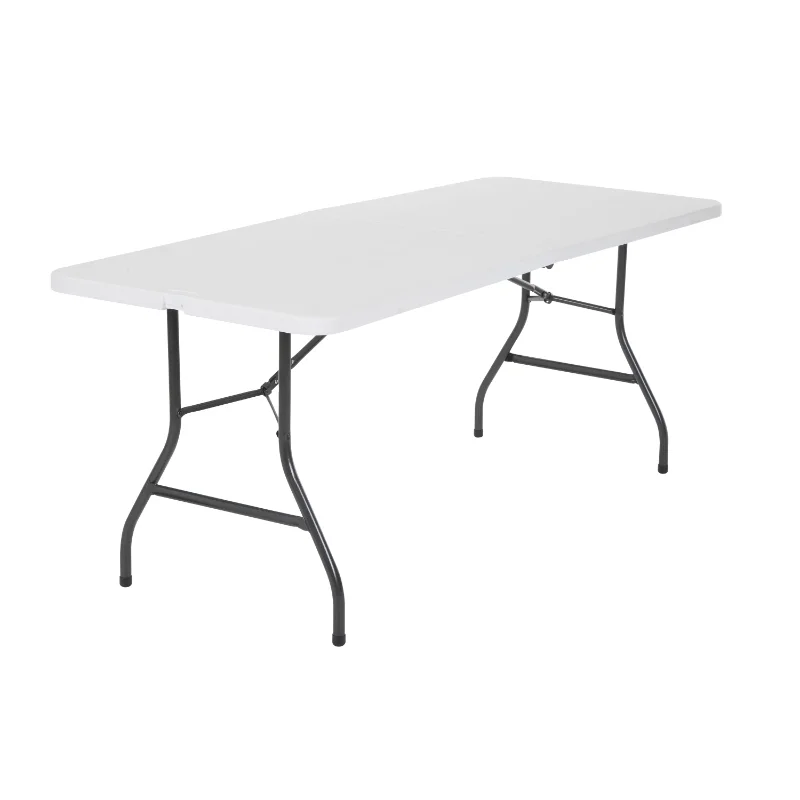 

6 Foot Folding Table In White Speckle Outdoor Table