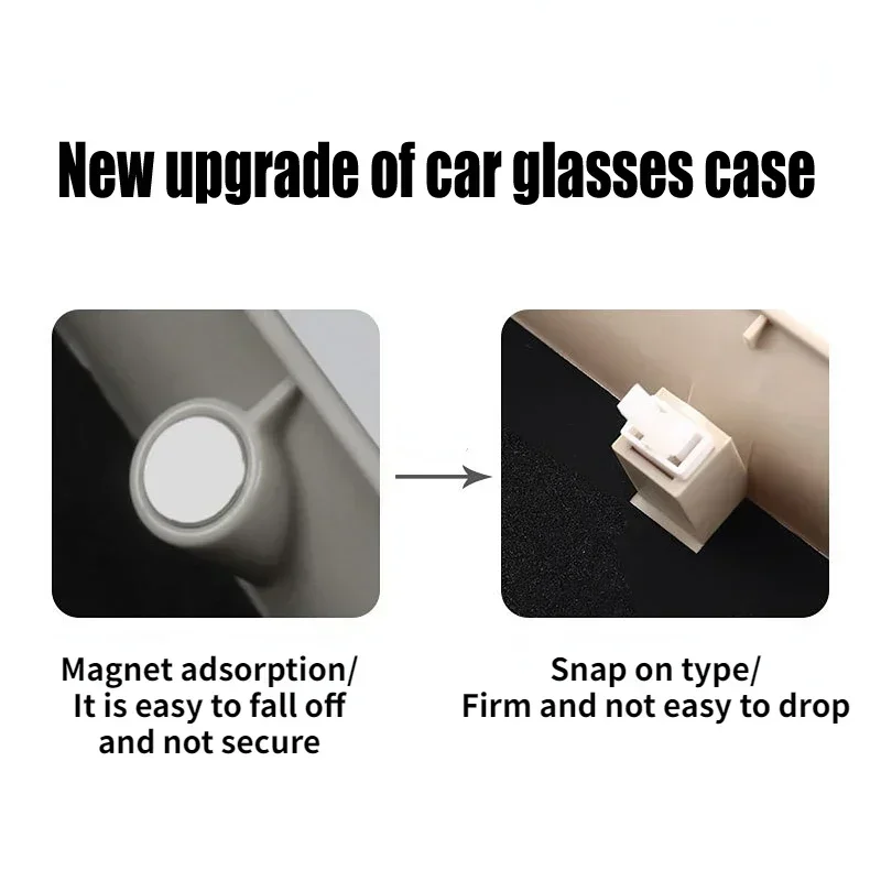 Magnetic Car Sun Visor Glasses Case Organizer