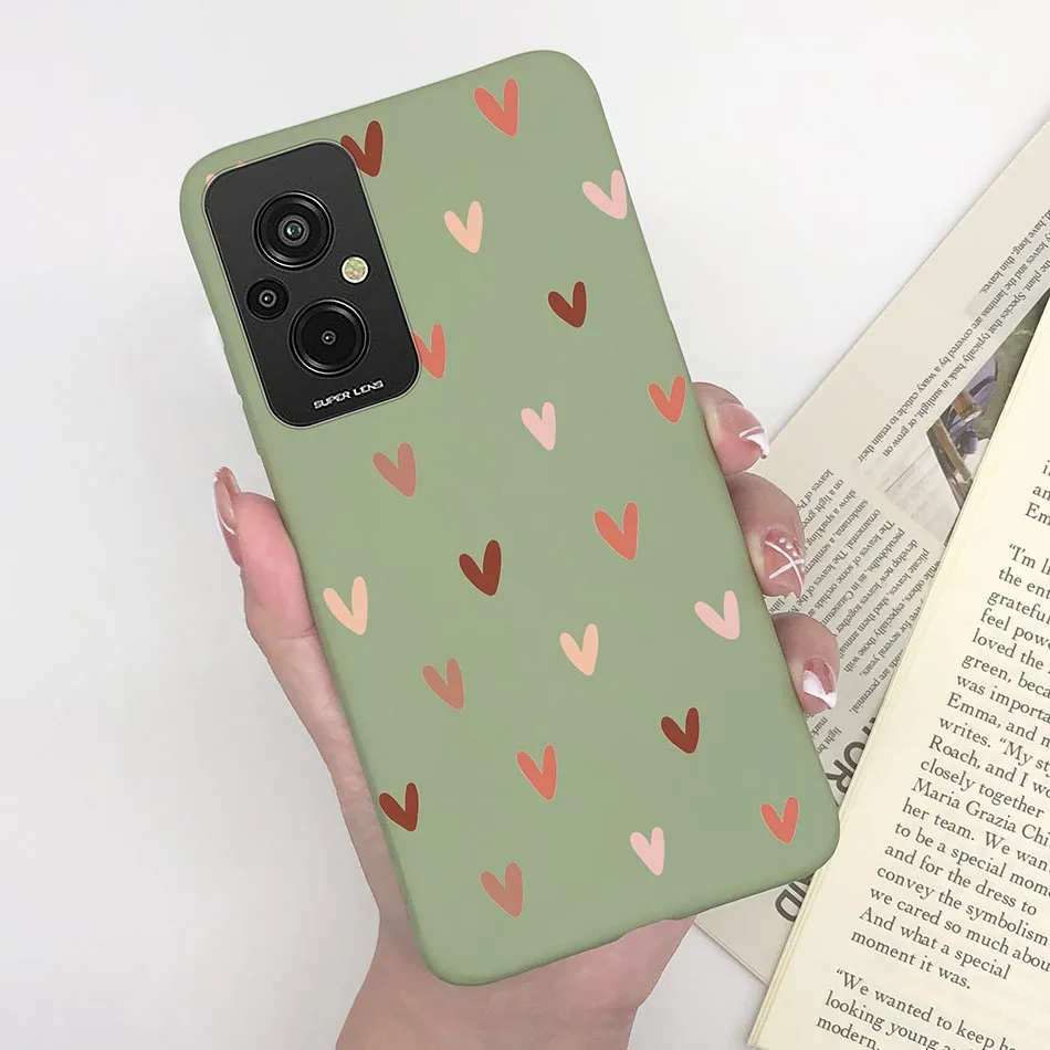 Heart Cat Silicone Matte Shockproof Phone Case - Cute & Protective Back Cover