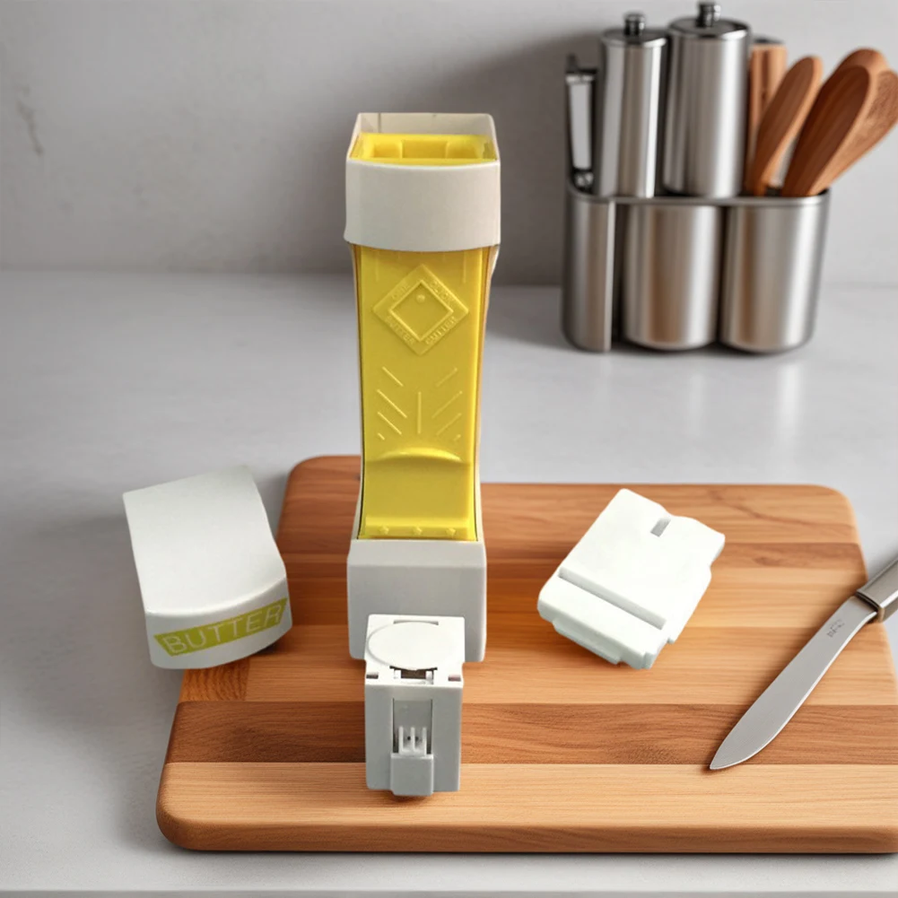 One Click Cheese Splitter with Stainless Steel Blade Butter Slicer Spreader Tool for Cutting Individual Pats & Sticks of Cheese 2