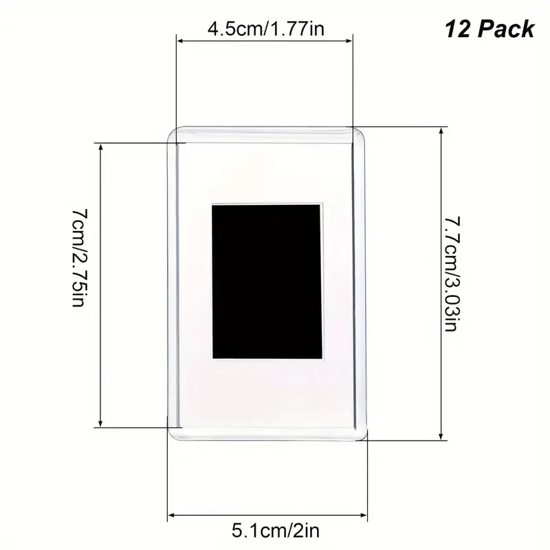 12/20/40Pcs Transparent acrylic magnetic fridge magnets, fashionable and simple, blank film DIY