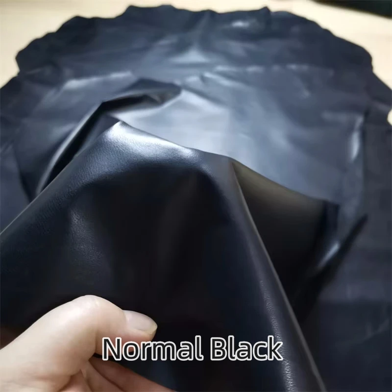 초박형 양가죽, 검은색, 1 층 가죽 원단, 0.3mm 진짜 가죽. 수제 DIY 의류, 다운 재킷 수리