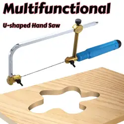 Adjustable Hand Coping Saw 8 Replacement Set Frame Hand Tools with Tension Screw for Jewelry Making and Woodwork DIY Tool