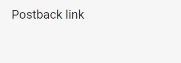 

Postback link Supplement postage