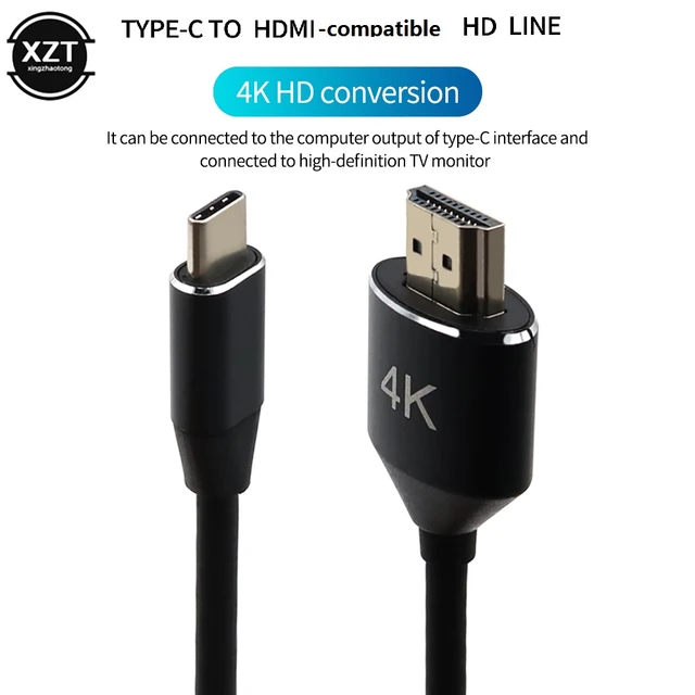 Vention Usb C Hdmi Cable 4k 60hz Type C To Hdmi Thunderbolt 3 Converter For  Macbook Huawei Mate 30 Pro Usb Type-c Hdmi Adapter - Audio & Video Cables -  AliExpress