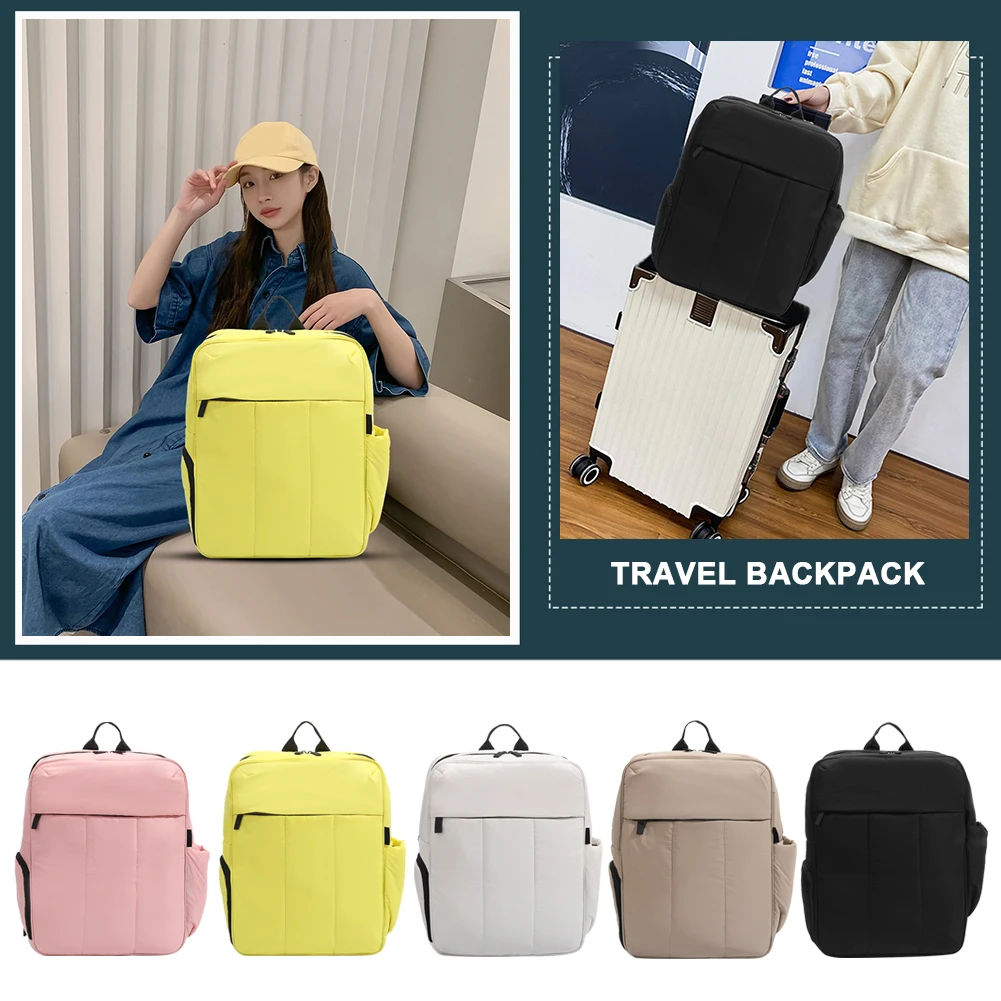 Nylon Travel Bag Large Capacity Lightweight Fashion Simple Backpack with Shoe Compartment for Outdoor Travel Fitness