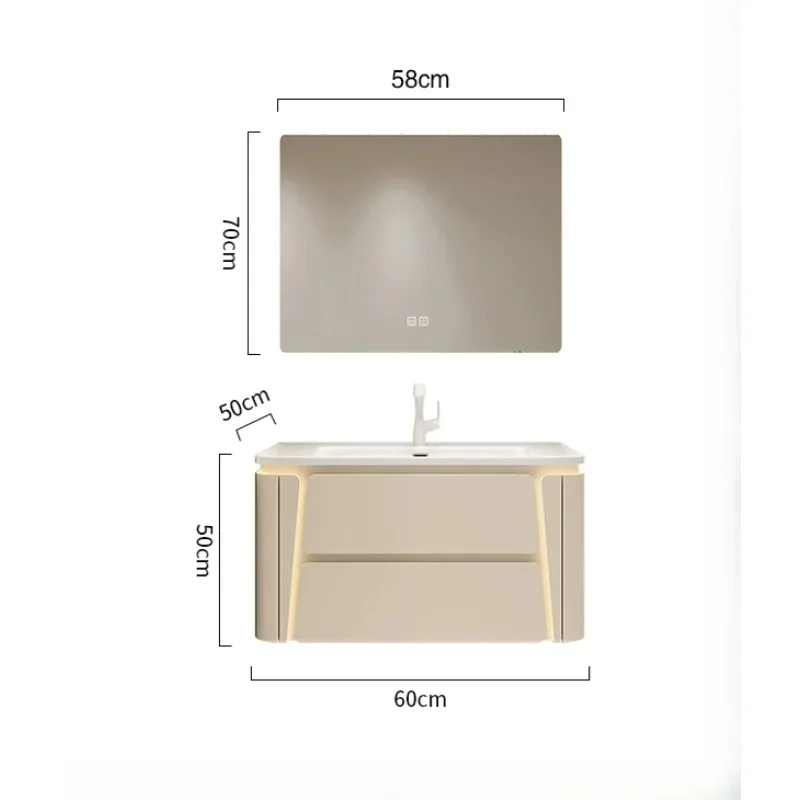 *Cream wind oak paint bathroom cabinet combination ceramic integrated basin toilet washstand