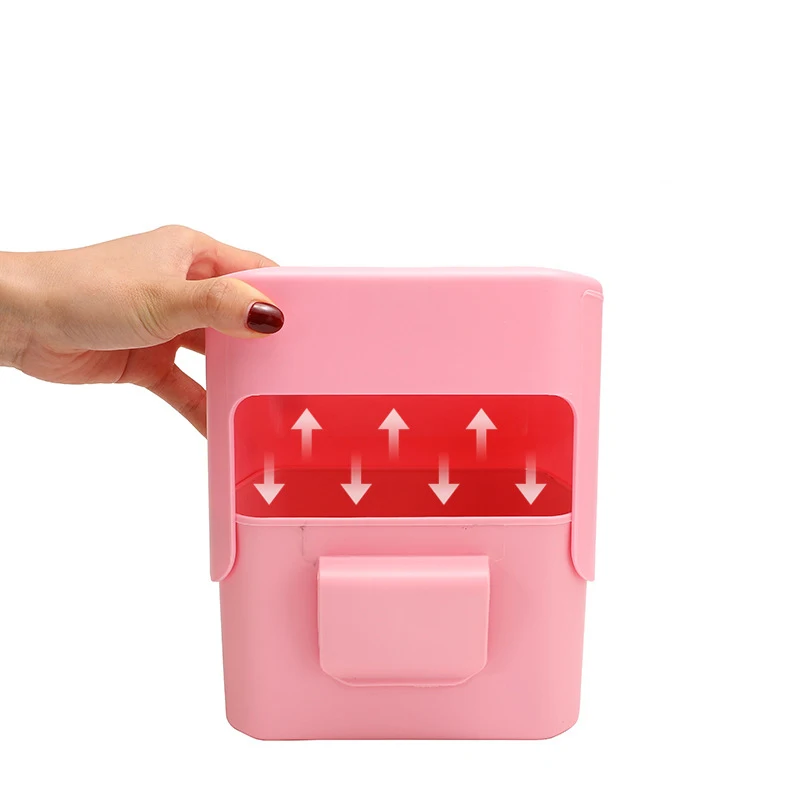 Hanging Car Trash Can, Waste Basket, Car Garbage Bin Storage, Plastic Dustbin Garbage Organizer Storage, Blue, Black, Pink