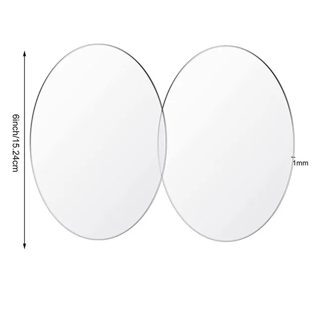 Miroir Transparent Acrylique Plexiglas 1/8 Disque Cercle en