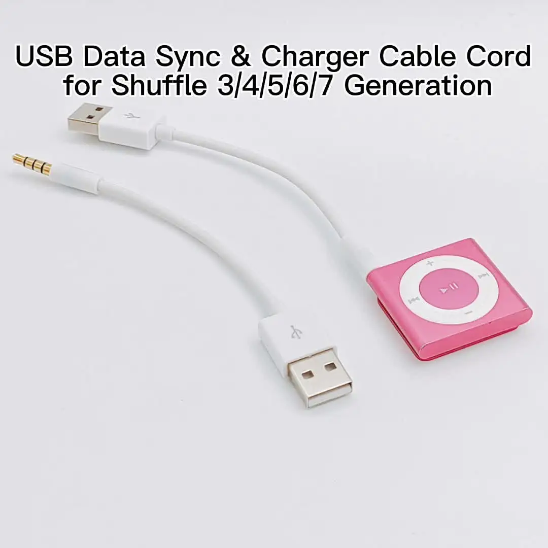 5 pacote usb data cabo para ipod shuffle carregador cabo 3.5mm jack/plug  para usb carregador cabo de dados para ipod shuffle 3rd 5th /6/7 -  AliExpress, image size:1080x1080